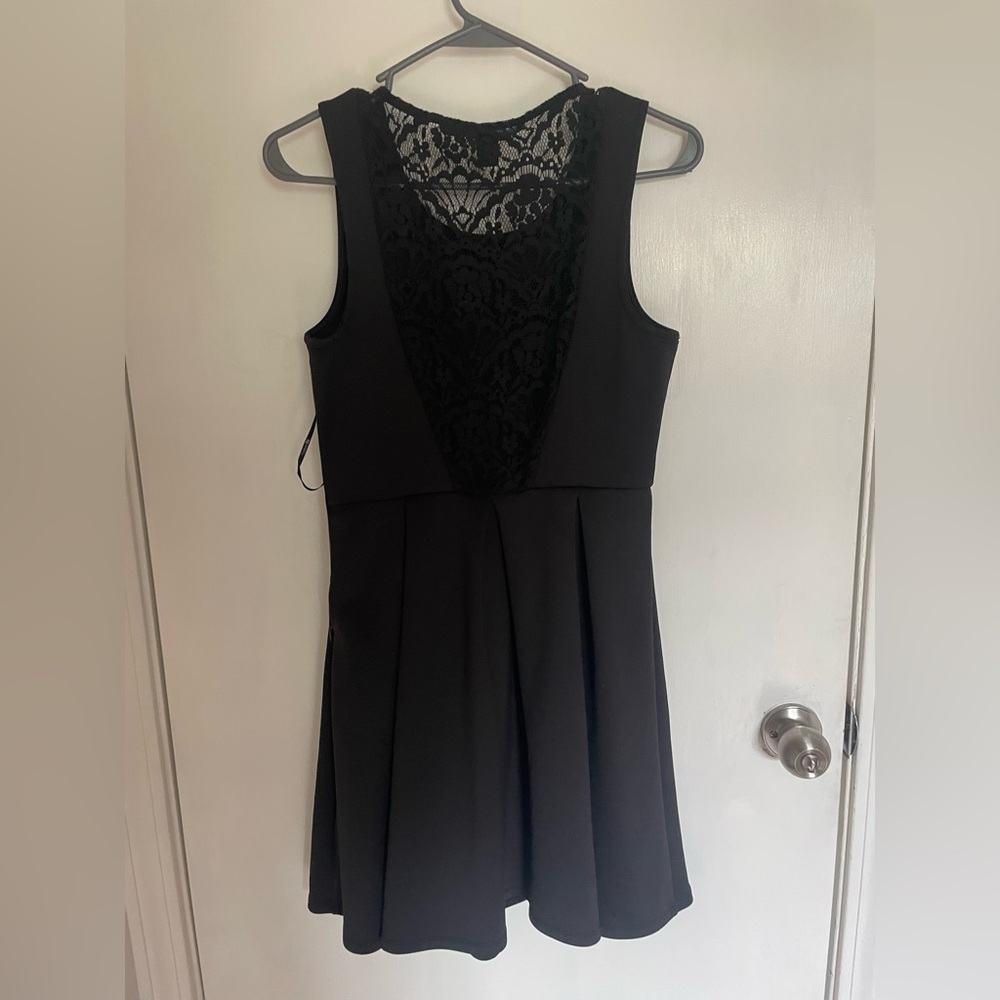 Black dress with lace back